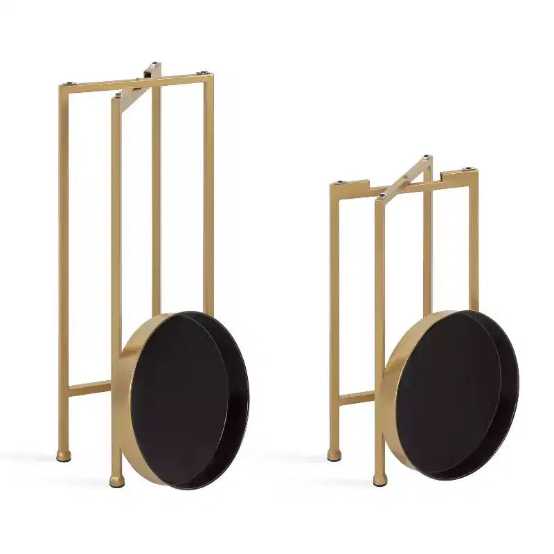 Ensemble de tables d'appoint rondes pliables en métal Celia de Kate and Laurel