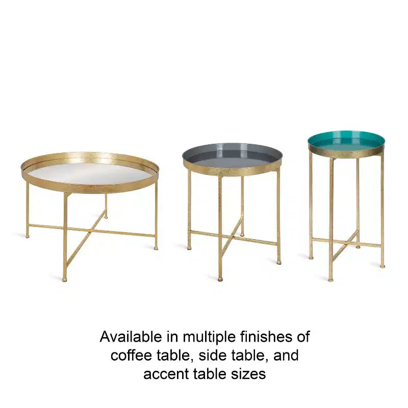 Ensemble de tables d'appoint rondes pliables en métal Celia de Kate and Laurel