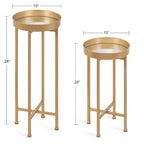 Ensemble de tables d'appoint rondes pliables en métal Celia de Kate and Laurel