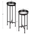Ensemble de tables d'appoint rondes pliables en métal Celia de Kate and Laurel