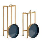 Ensemble de tables d'appoint rondes pliables en métal Celia de Kate and Laurel