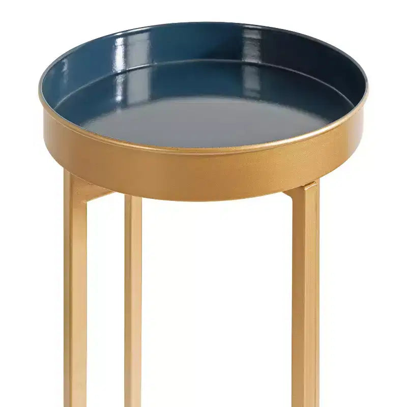 Ensemble de tables d'appoint rondes pliables en métal Celia de Kate and Laurel