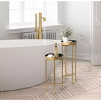Ensemble de tables d'appoint rondes pliables en métal Celia de Kate and Laurel