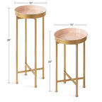 Ensemble de tables d'appoint rondes pliables en métal Celia de Kate and Laurel