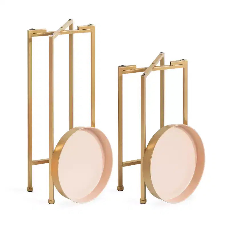 Ensemble de tables d'appoint rondes pliables en métal Celia de Kate and Laurel