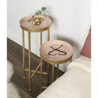 Ensemble de tables d'appoint rondes pliables en métal Celia de Kate and Laurel