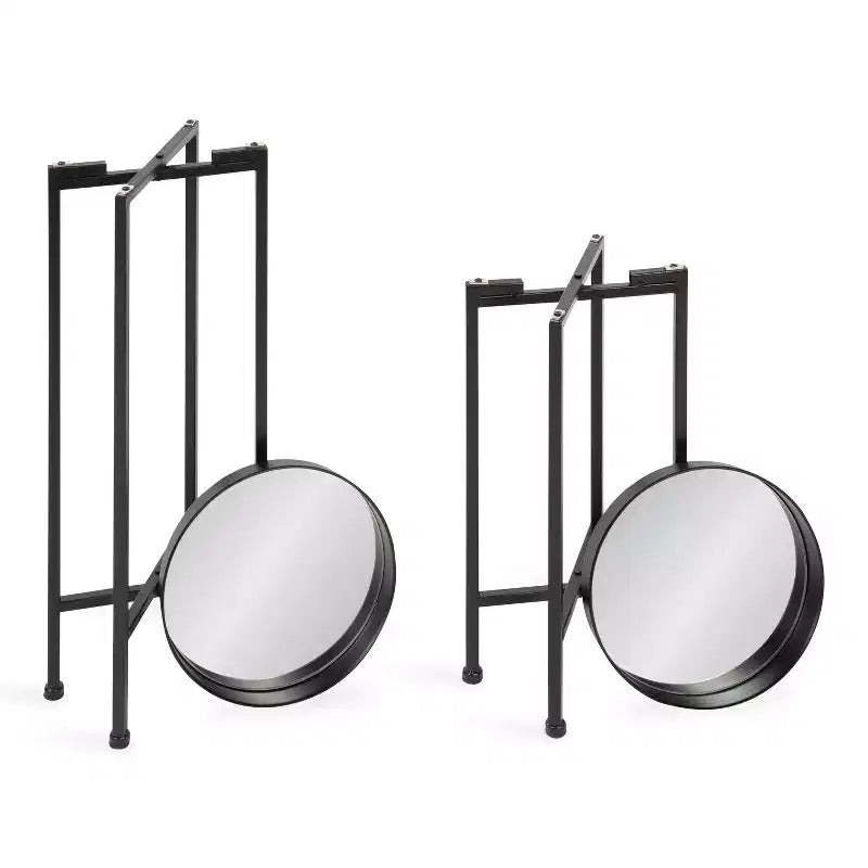 Ensemble de tables d'appoint rondes pliables en métal Celia de Kate and Laurel