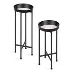 Ensemble de tables d'appoint rondes pliables en métal Celia de Kate and Laurel