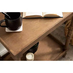 Table d'appoint rectangulaire en bois Bellport Kate and Laurel, 56x36x66 cm, marron rustique
