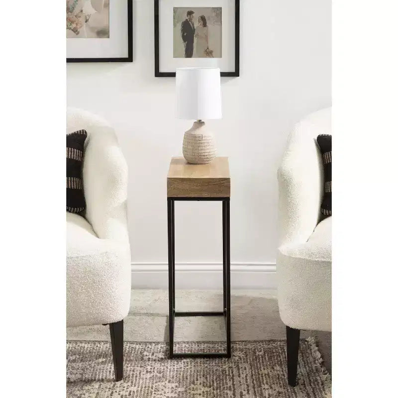 Table d'appoint fine en bois et métal Kate et Laurel Karlsen