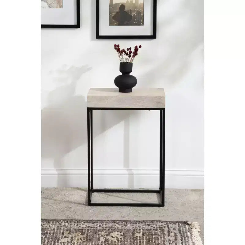 Table d'appoint fine en bois et métal Kate et Laurel Karlsen