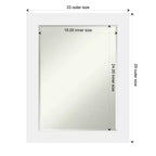 Miroir mural de salle de bain en bois biseauté Corvino Petite Amanti Art