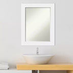 Miroir mural de salle de bain en bois biseauté Corvino Petite Amanti Art