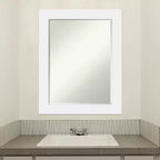 Miroir mural de salle de bain en bois biseauté Corvino Petite Amanti Art