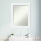 Miroir mural de salle de bain en bois biseauté Corvino Petite Amanti Art