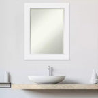 Miroir mural de salle de bain en bois biseauté Corvino Petite Amanti Art