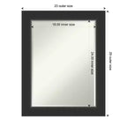 Miroir mural de salle de bain en bois biseauté Corvino Petite Amanti Art