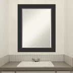 Miroir mural de salle de bain en bois biseauté Corvino Petite Amanti Art