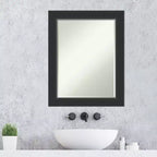 Miroir mural de salle de bain en bois biseauté Corvino Petite Amanti Art