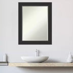 Miroir mural de salle de bain en bois biseauté Corvino Petite Amanti Art
