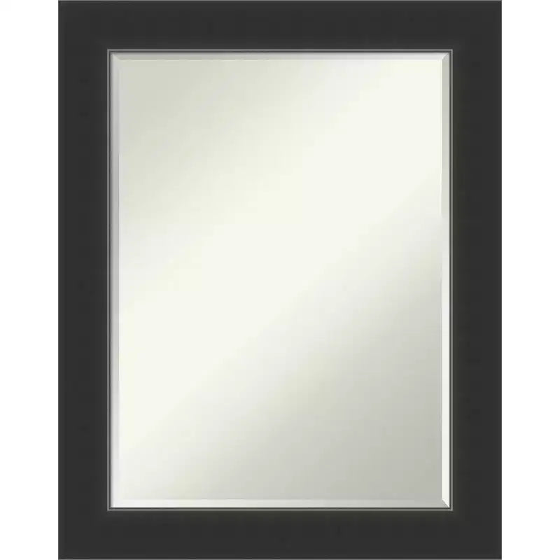 Amanti Art Corvino Petite Bevel Wood Bathroom Wall Mirror