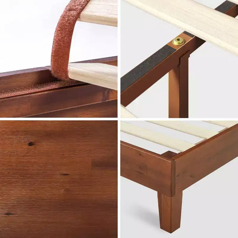 Zinus Wen Lit avec plateforme en bois de luxe, cadre de 30,5 cm, cerisier