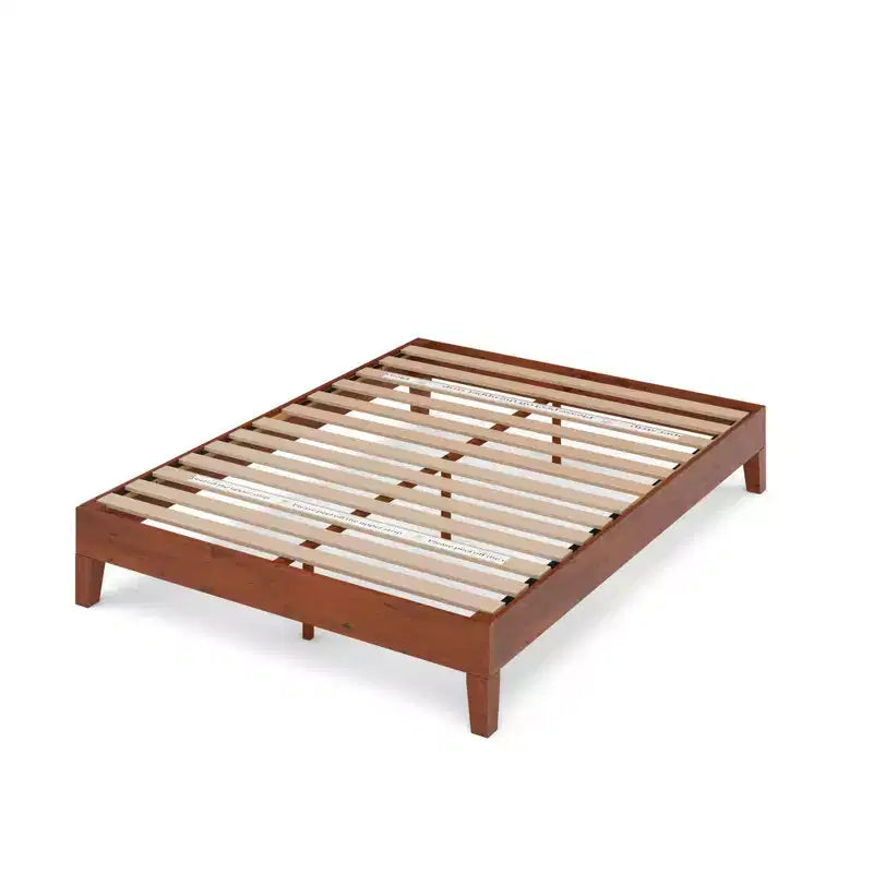 Zinus Wen Lit avec plateforme en bois de luxe, cadre de 30,5 cm, cerisier