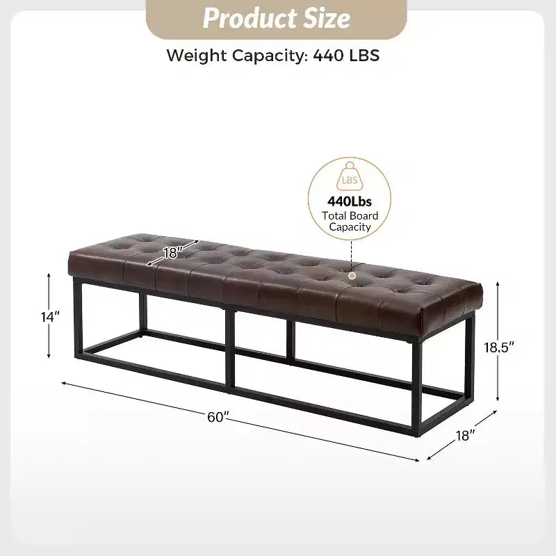 Banc de chambre Gema 60 large Pour la chambre et le salon | ART OF LIVING DESIGNS