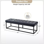 Banc de chambre Gema 60 large Pour la chambre et le salon | ART OF LIVING DESIGNS