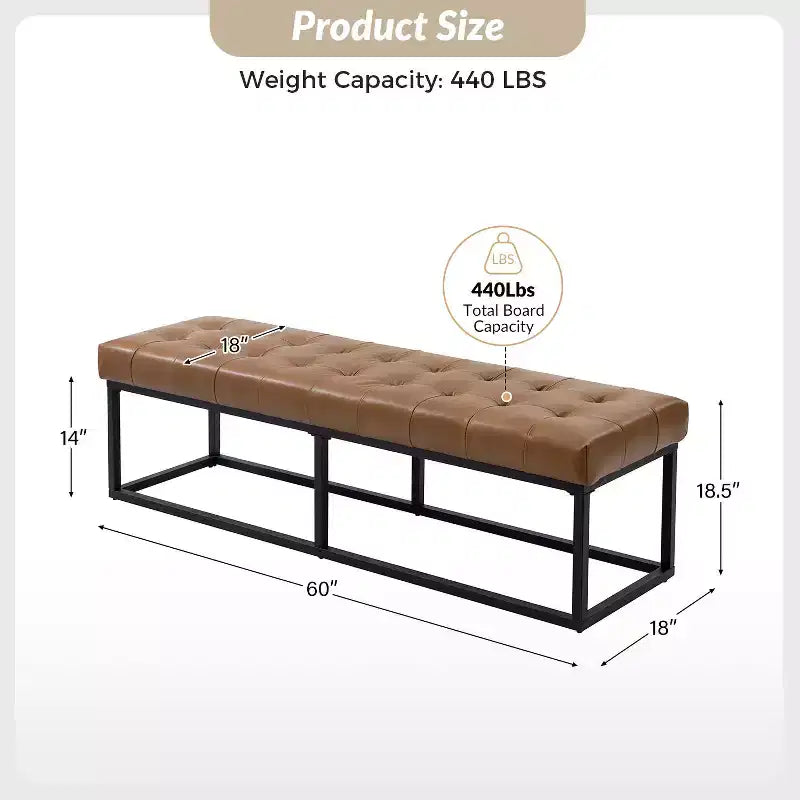 Banc de chambre Gema 60 large Pour la chambre et le salon | ART OF LIVING DESIGNS
