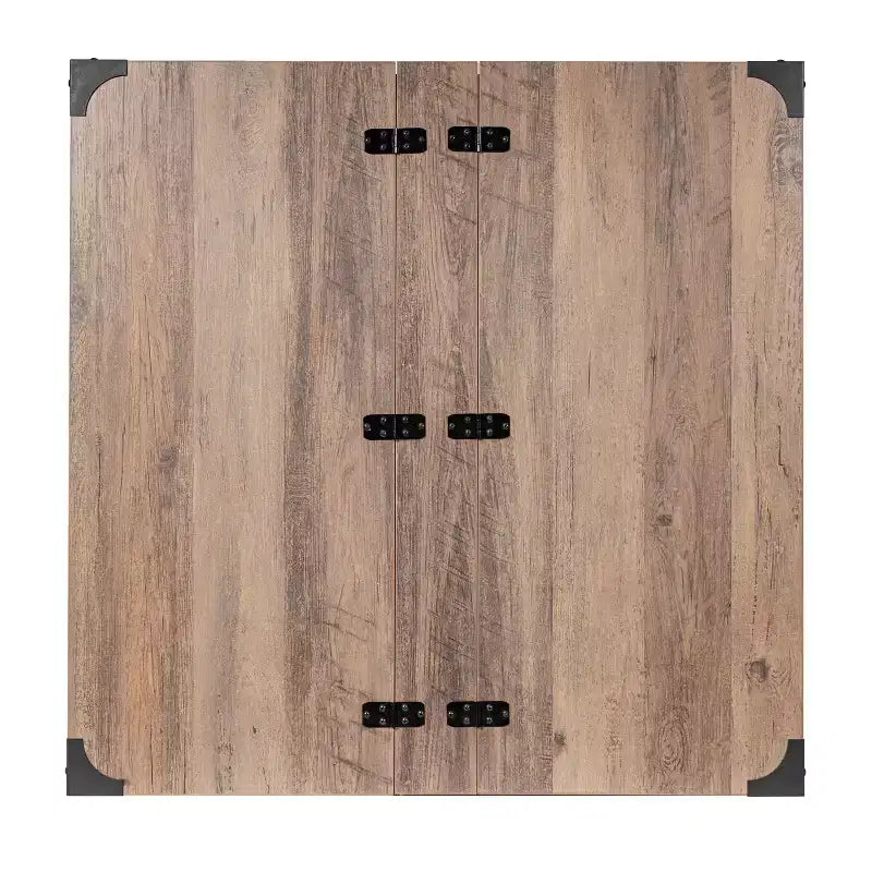 Flash Furniture Wyatt - Table basse de rangement style ferme avec plateau relevable à charnière, grande table basse avec rangement dissimulé