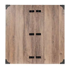 Flash Furniture Wyatt - Table basse de rangement style ferme avec plateau relevable à charnière, grande table basse avec rangement dissimulé
