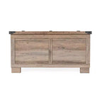 Flash Furniture Wyatt - Table basse de rangement style ferme avec plateau relevable à charnière, grande table basse avec rangement dissimulé