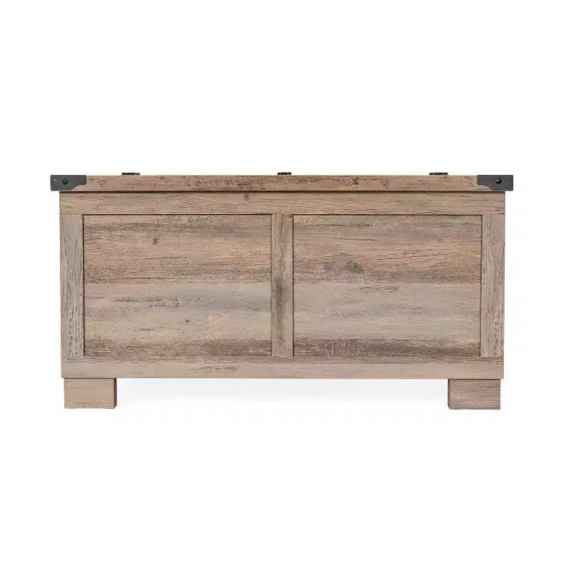 Flash Furniture Wyatt - Table basse de rangement style ferme avec plateau relevable à charnière, grande table basse avec rangement dissimulé