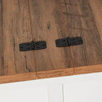 Table basse Emma et Oliver Farmhouse avec plateau à charnières style coquillage et rangement dissimulé
