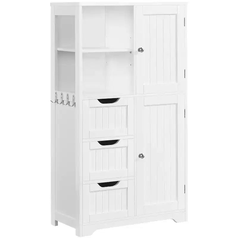Yaheetech 42 Bathroom Storage Cabinet Floor Cabinet with 3 Drawers, White