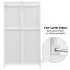 Yaheetech Armoire de Rangement de Salle de Bain de 106,7 cm, Meuble Bas avec 3 Tiroirs, Blanc
