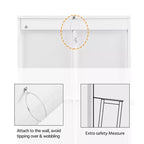 Yaheetech Armoire de Rangement de Salle de Bain de 106,7 cm, Meuble Bas avec 3 Tiroirs, Blanc