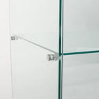 Vitrine en verre à double porte avec 5 étagères