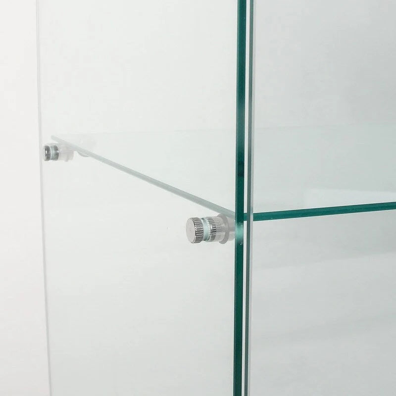 Vitrine en verre à double porte avec 5 étagères