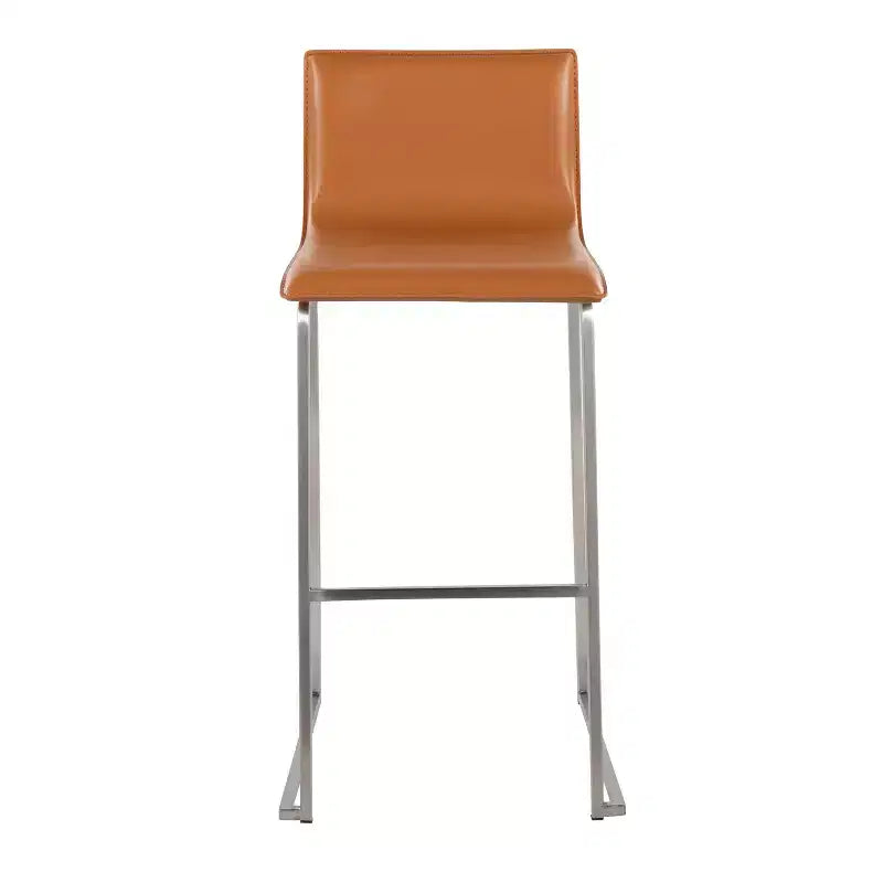 Ensemble de 2 tabourets de bar rembourrés Mara en acier inoxydable - Lumisource
