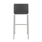 Ensemble de 2 tabourets de bar rembourrés Mara en acier inoxydable - Lumisource