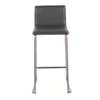 Ensemble de 2 tabourets de bar rembourrés Mara en acier inoxydable - Lumisource