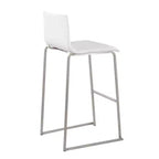 Ensemble de 2 tabourets de bar rembourrés Mara en acier inoxydable - Lumisource
