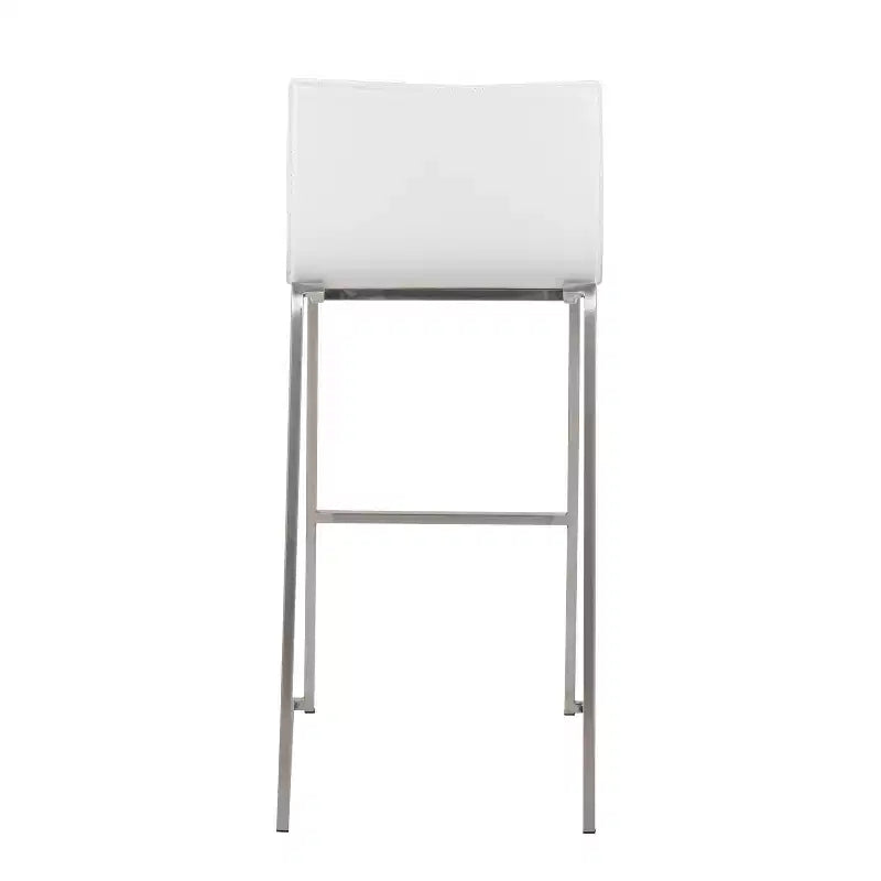 Ensemble de 2 tabourets de bar rembourrés Mara en acier inoxydable - Lumisource