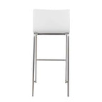 Ensemble de 2 tabourets de bar rembourrés Mara en acier inoxydable - Lumisource