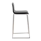 Ensemble de 2 tabourets de bar rembourrés Mara en acier inoxydable - Lumisource