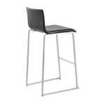 Ensemble de 2 tabourets de bar rembourrés Mara en acier inoxydable - Lumisource