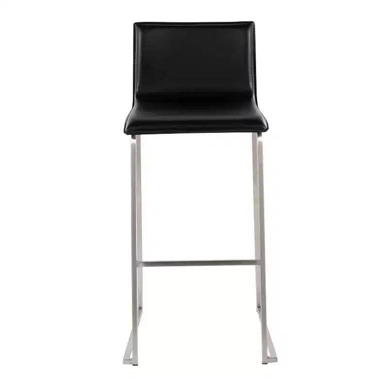 Ensemble de 2 tabourets de bar rembourrés Mara en acier inoxydable - Lumisource