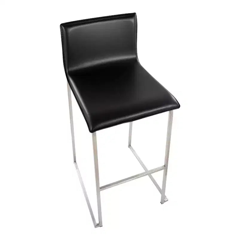 Ensemble de 2 tabourets de bar rembourrés Mara en acier inoxydable - Lumisource